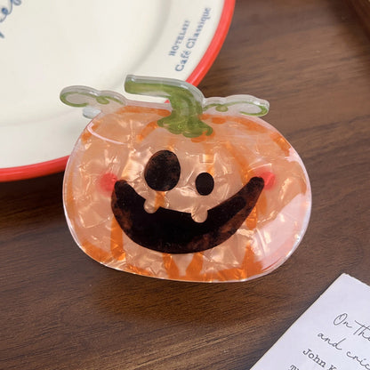 Cute Mini Pumpkin Ghost Halloween Hair Claw