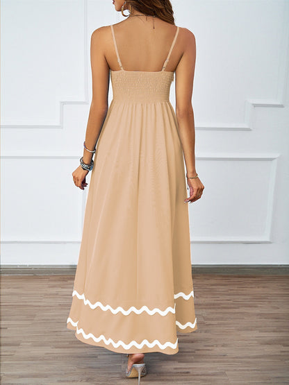 Ruffle Sleeveless Spaghetti Maxi Dress