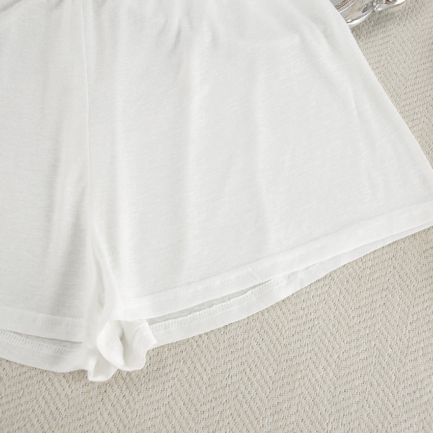 Loose Solid Color Casual Sleepwear Sets