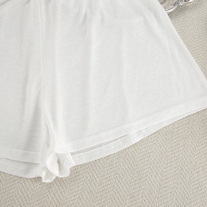 Loose Solid Color Casual Sleepwear Sets