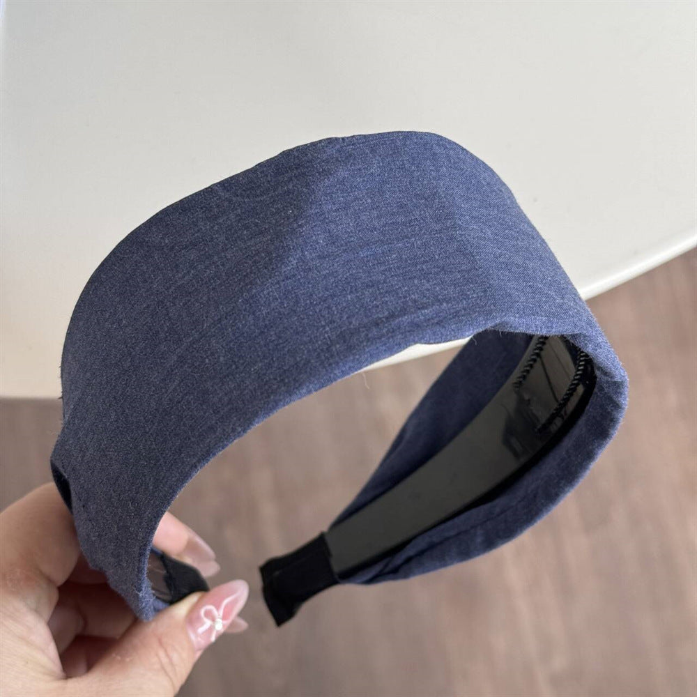 Plaid Rhinestone Simple Wide Headbands