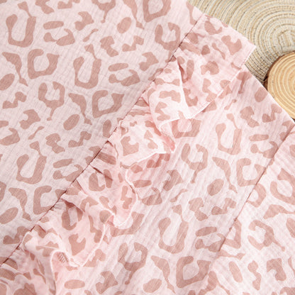 Leopard Print Flounce Homewear Sets