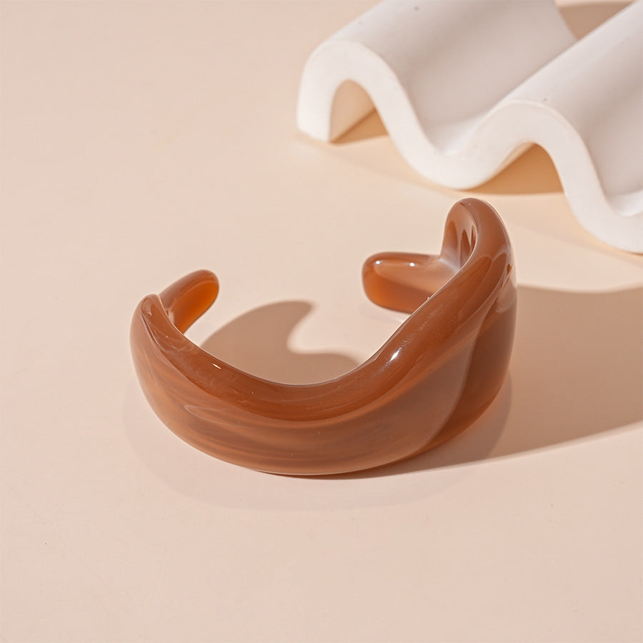 Vintage Irregular Open Acrylic Bracelets