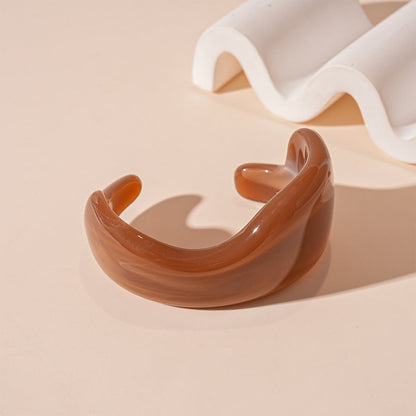 Vintage Irregular Open Acrylic Bracelets