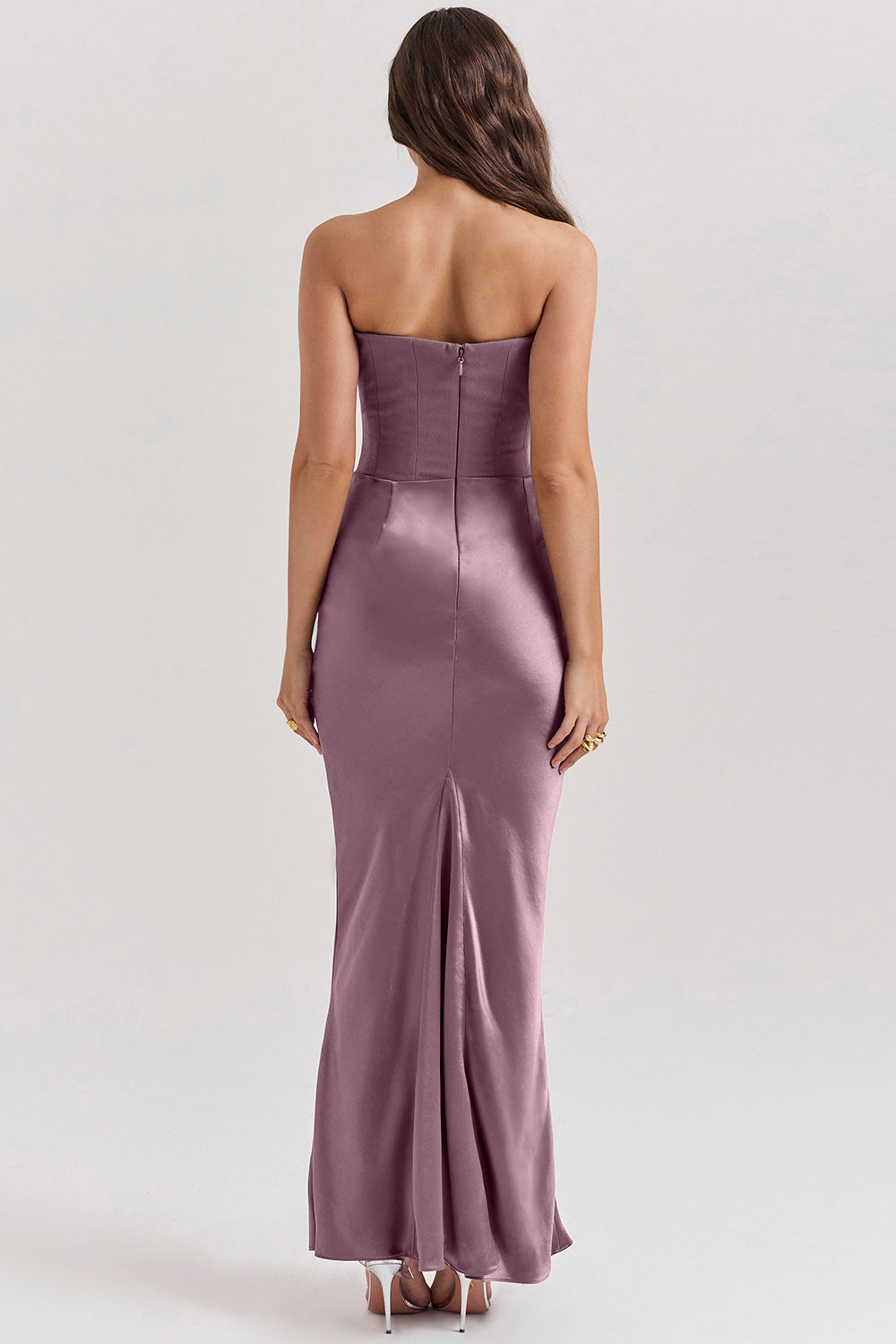 Sexy Strapless Fishtail Maxi Dress