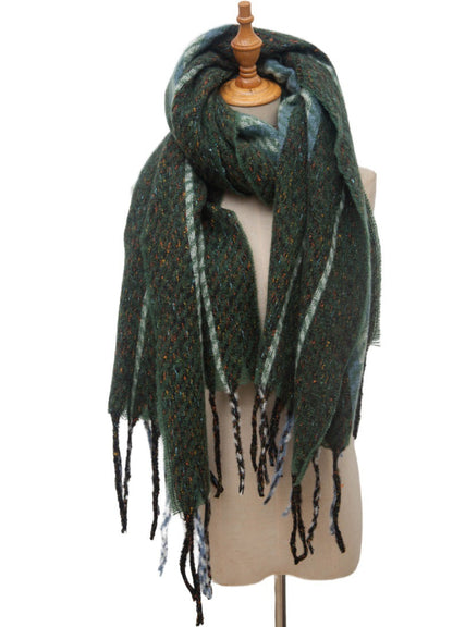 Striped Contrast Color Scarves