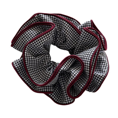 Polka Dot Gingham Ruffled Hair Scrunchies