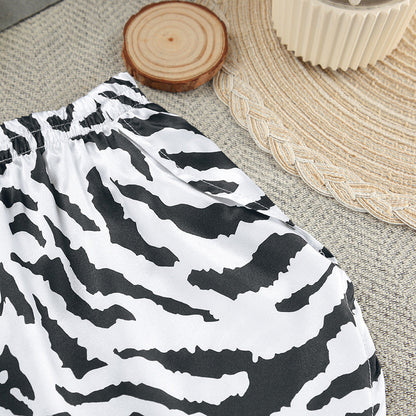 Sexy Zebra Print Soft Sleepwear Sets