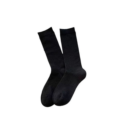 Solid Color Simple Ribbed Socks