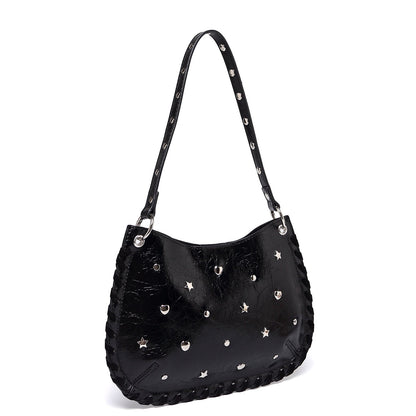 Punk Studded Handmade Chain Crosssbody Bag