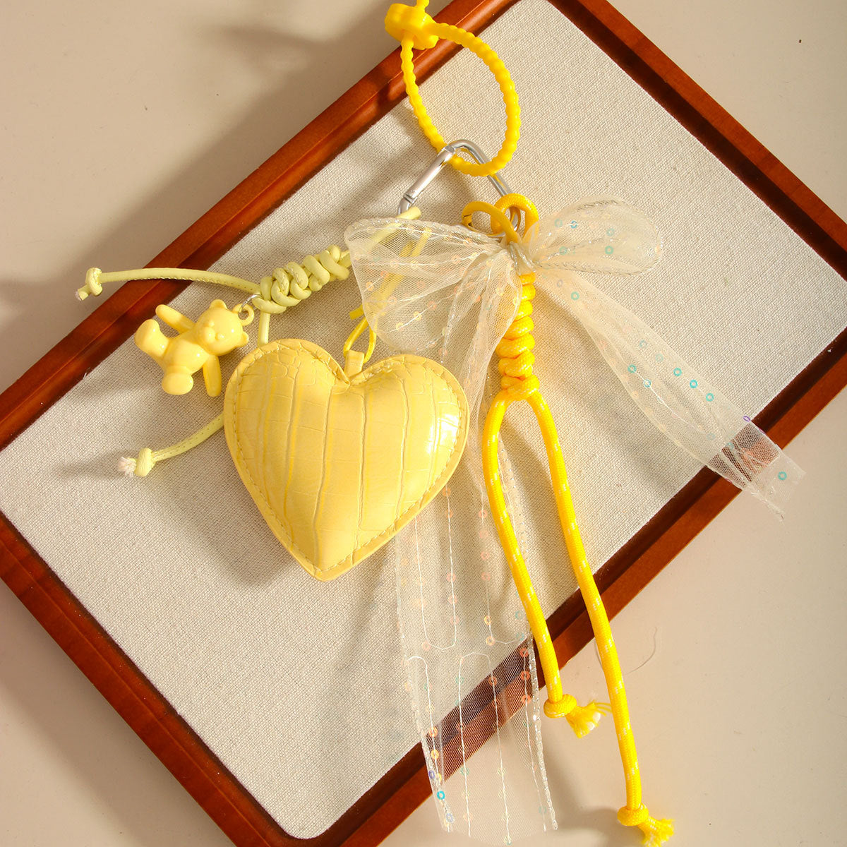 Cute Bear Braided Keychain Bag Charm