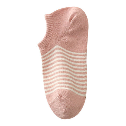 Striped Candy Color Low Ankle Socks