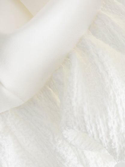 Elegant Ruffle Pleated Strap Sleevless Mini Dress