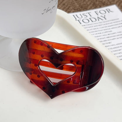 Stylish Flat Hair Heart Claw Clip