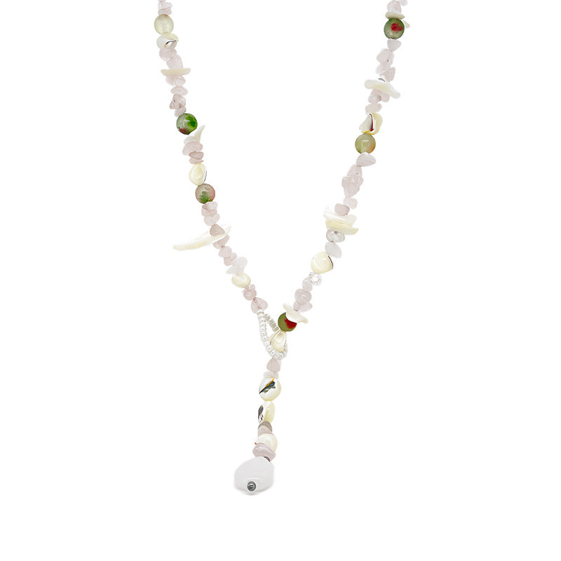 Dainty Stone Shell Beaded Choker Necklace