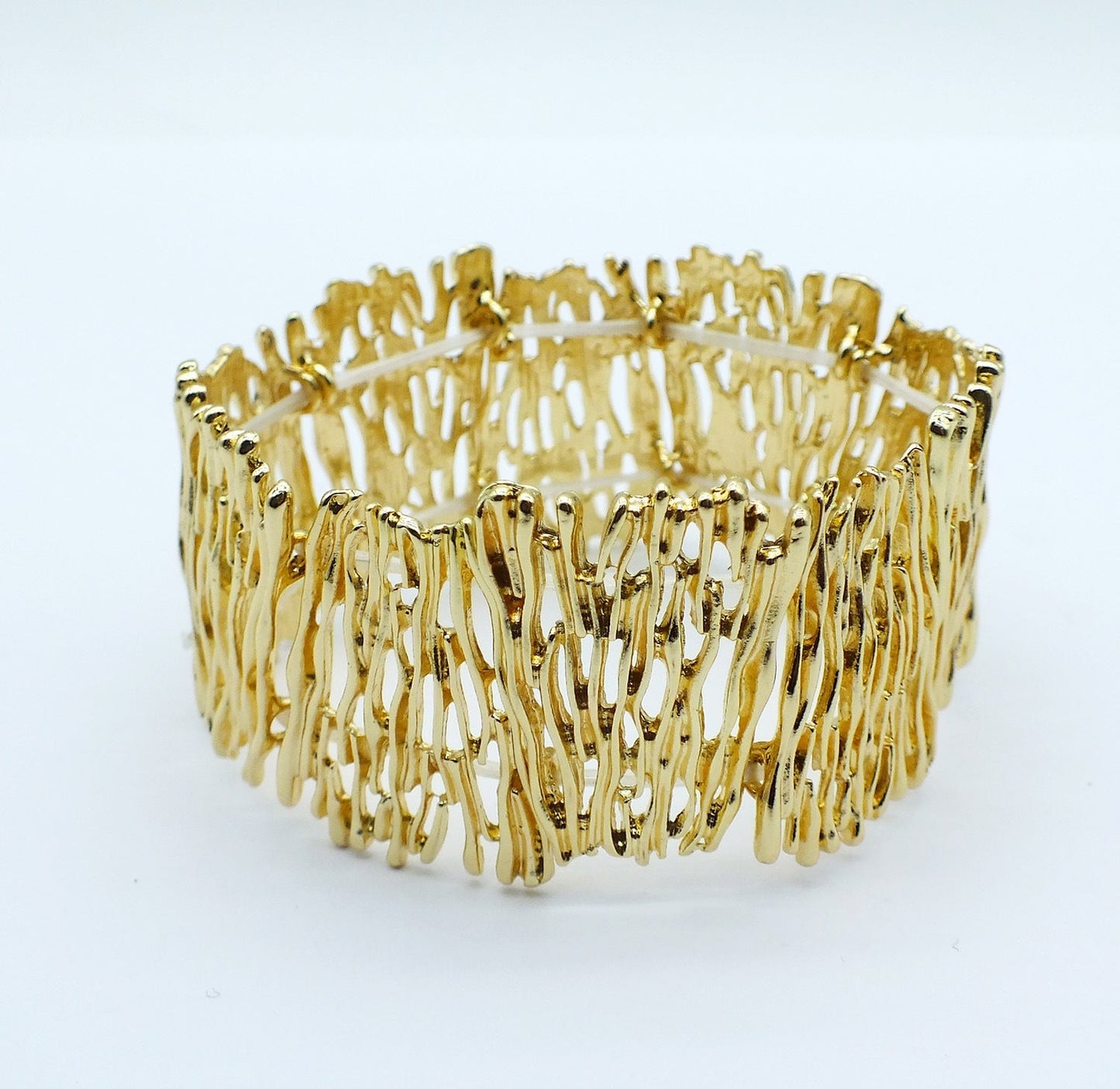 Retro Geometric Rhinestone Stretch Bracelet