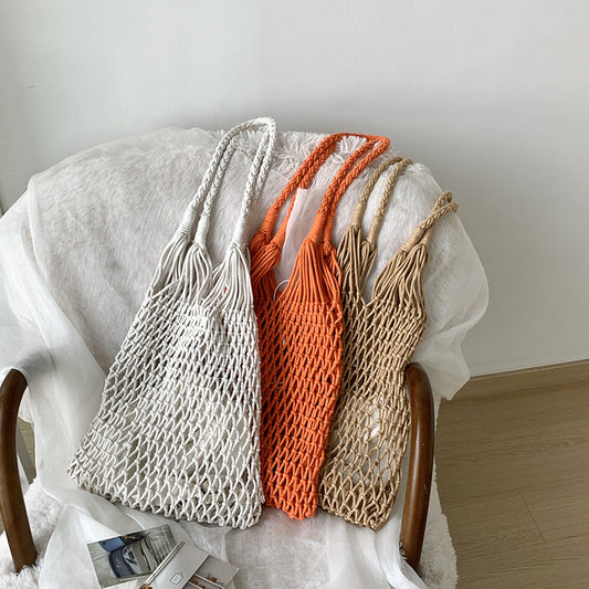 Hollow Large Capacity Braided Shoulder Bag