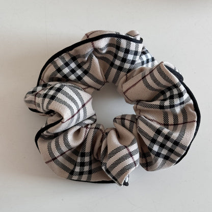 Vintage Plaid Square Elastic Hair Scrunchies