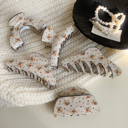 Cute Flower Geometric Acrylic Hair Claw