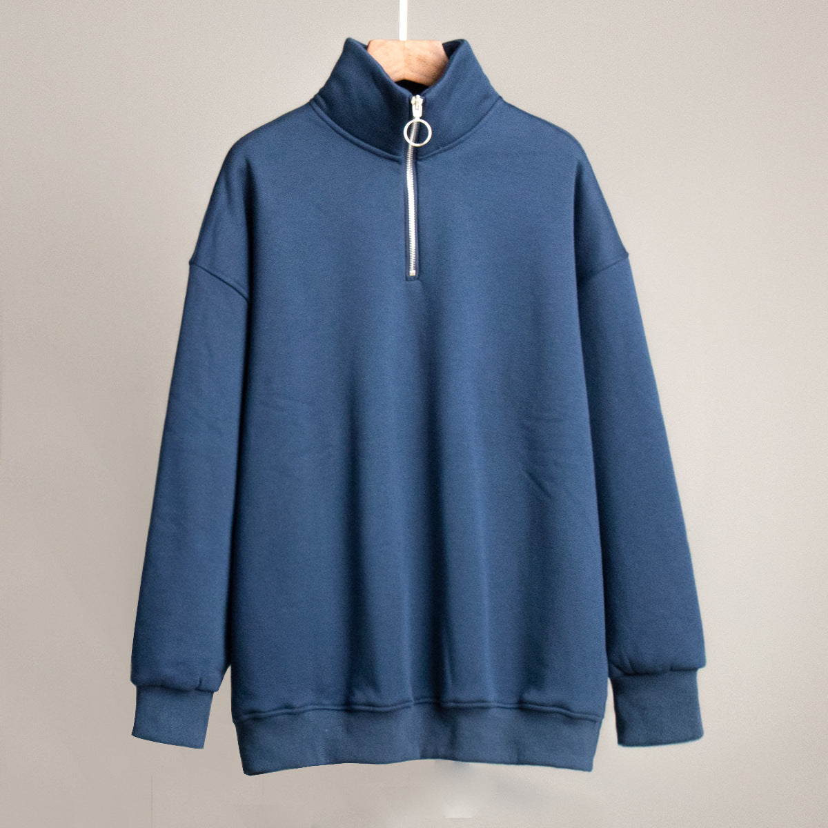 Loose Lapel Zipper Hoodie