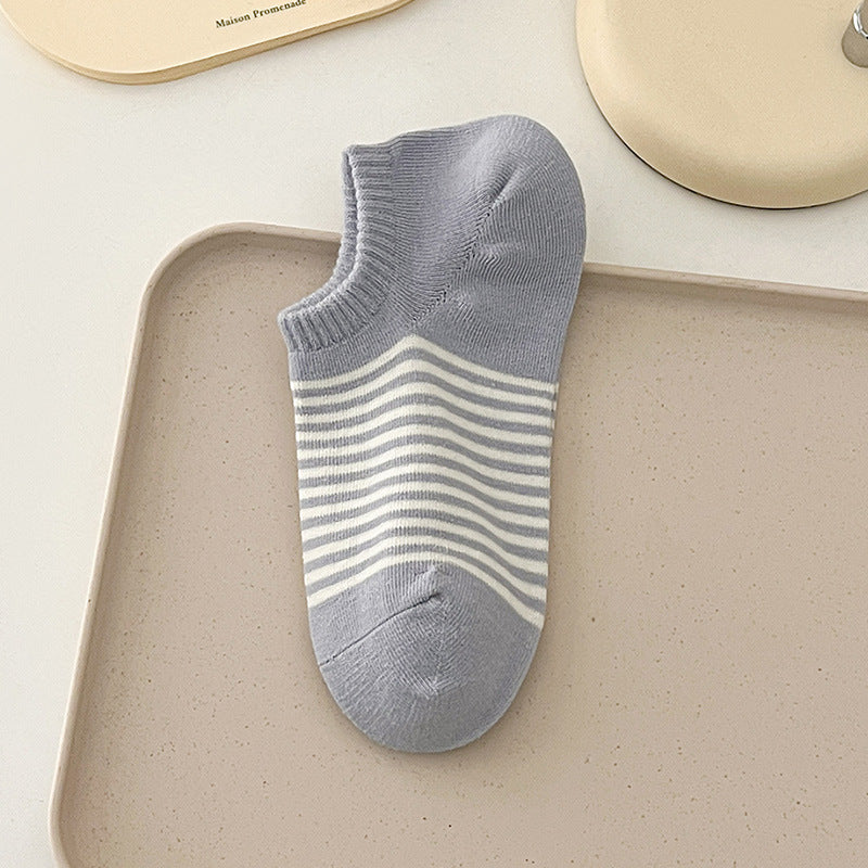 Striped Candy Color Low Ankle Socks