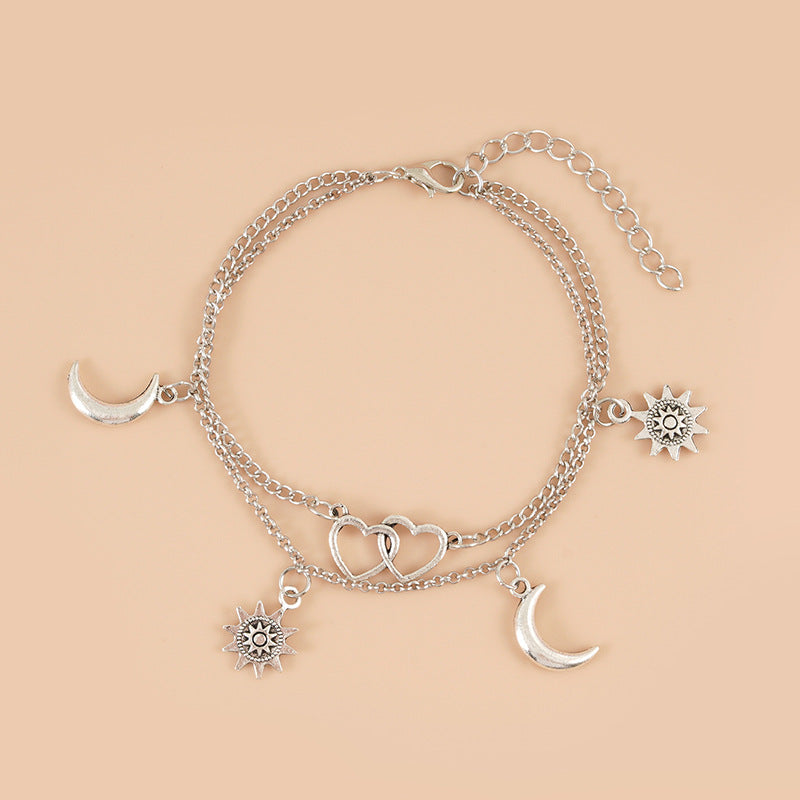Sun & Moon Simple Anklet