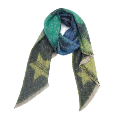 Contrast Color Star Print Scarves