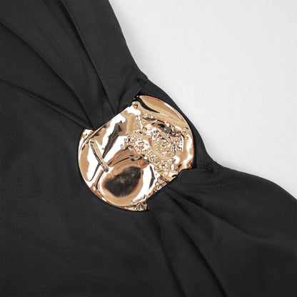 Solid Color Strapless One-Piece Swimsuit