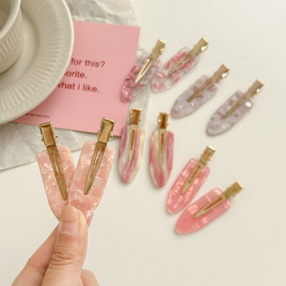 2+ 2Pcs Simple Sweet Pink Hair Clips
