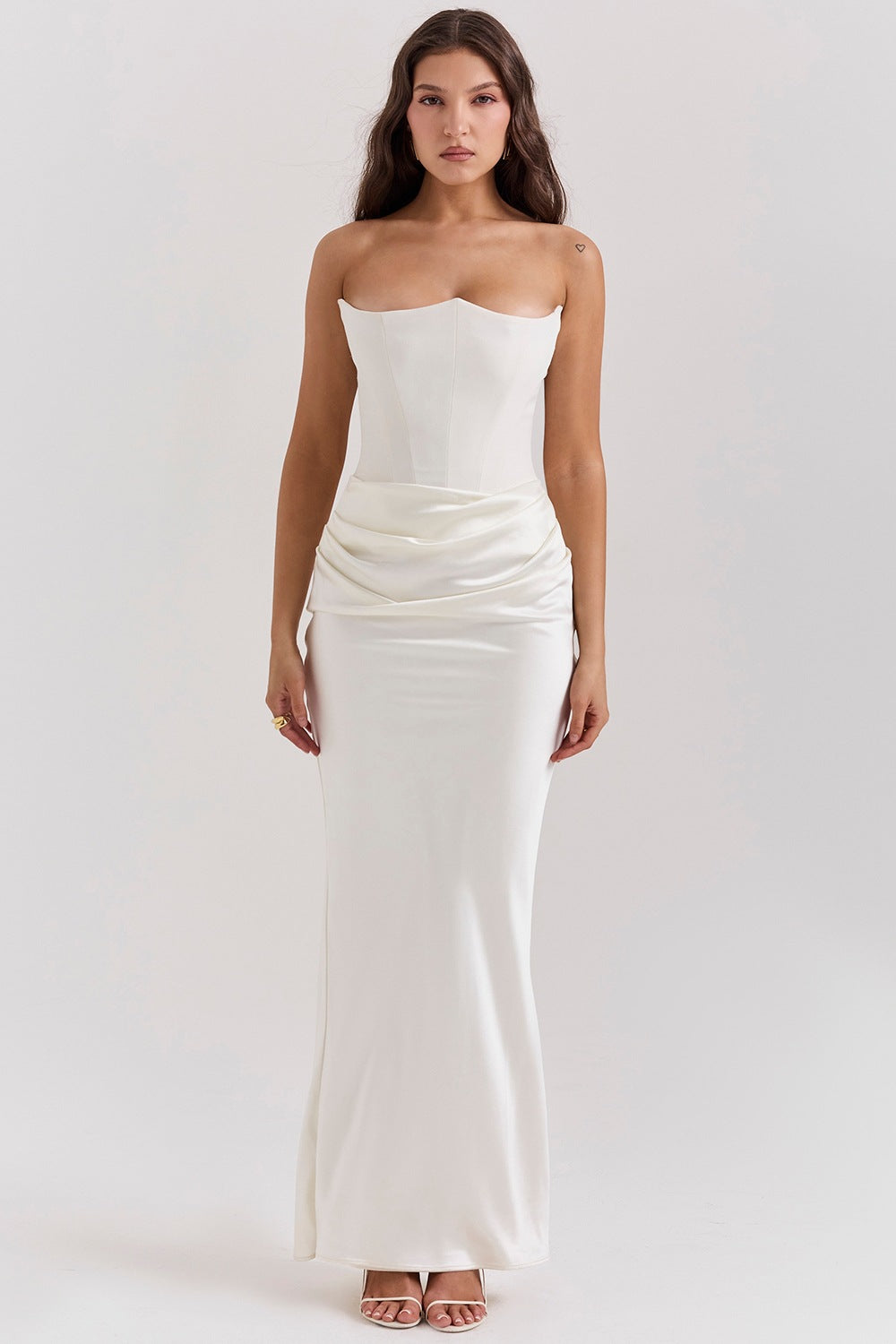 Sexy Strapless Fishtail Maxi Dress