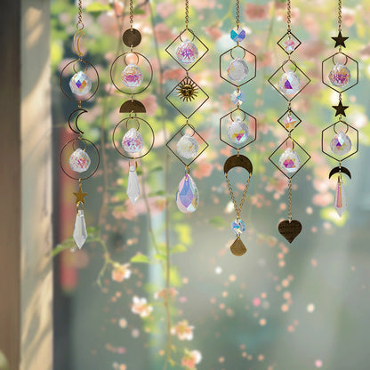 Sun Star Colorful Hanging Crystal Decoration