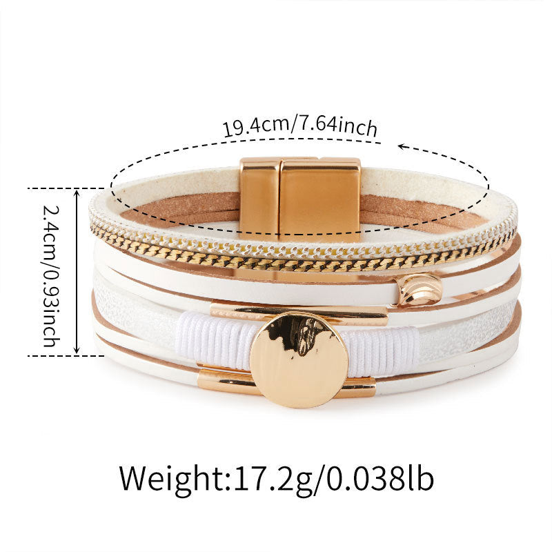 Vintage Layered PU Leather Bracelets