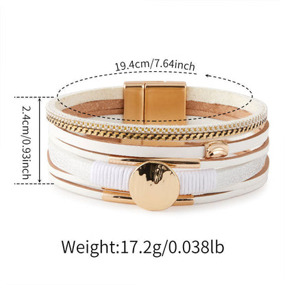 Vintage Layered PU Leather Bracelets