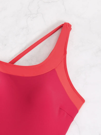 Vintage One-Shoulder One-Piece Swimsuit