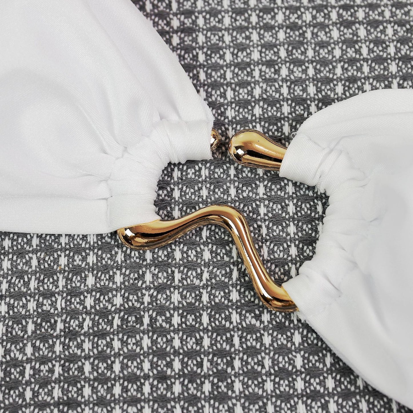 Solid Color Strapless Triangle Bikini Swimwear