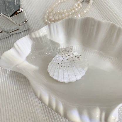 Sparkling Rhinestone Shell Acetate Hair Claw