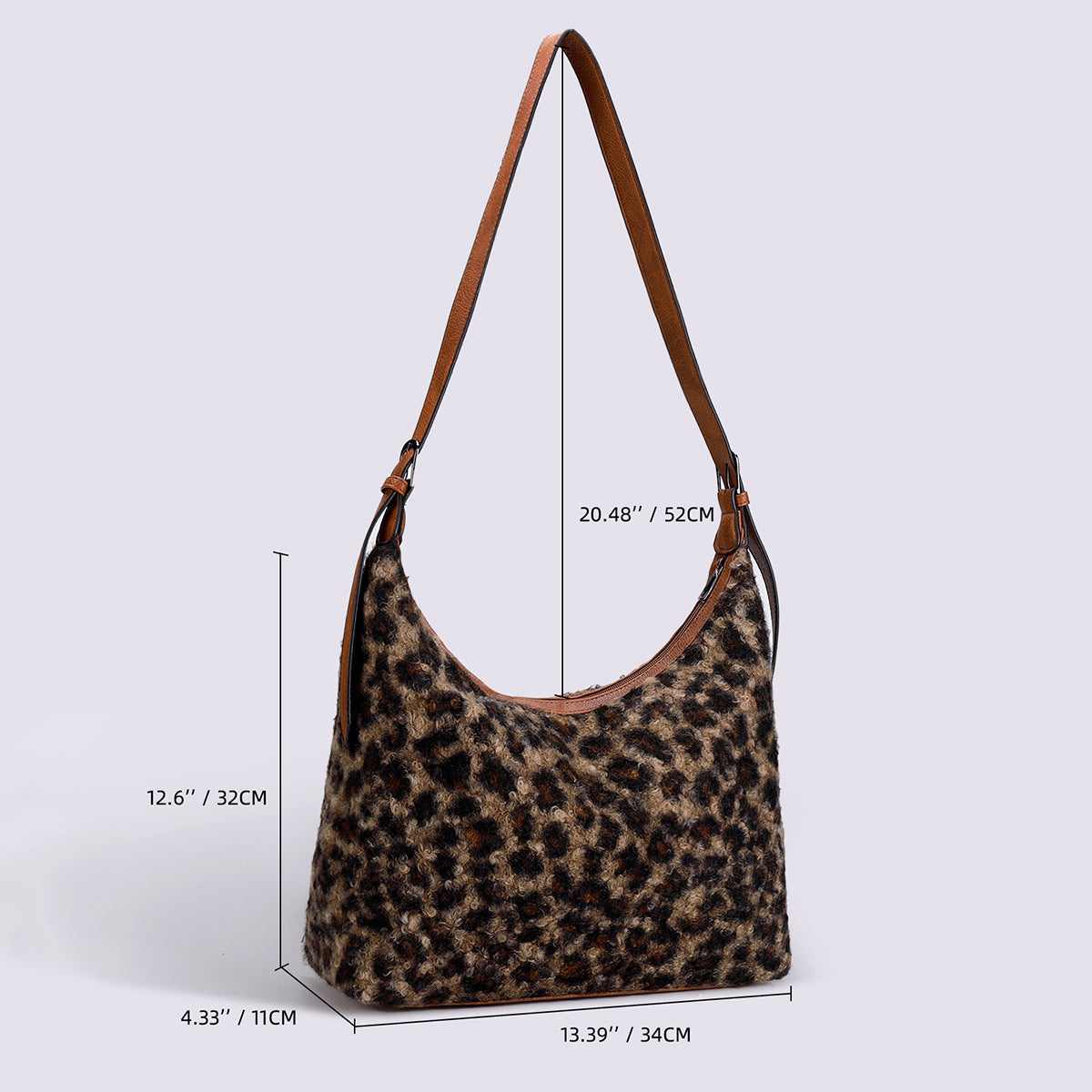 Trendy Leopard Print Shoulder Bag