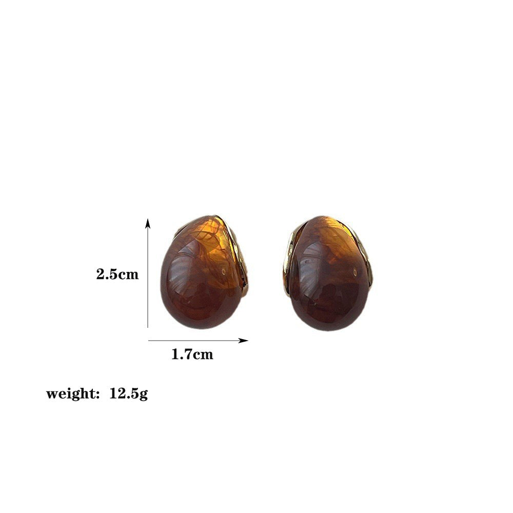 Drop Vintage Acrylic Stud Earrings