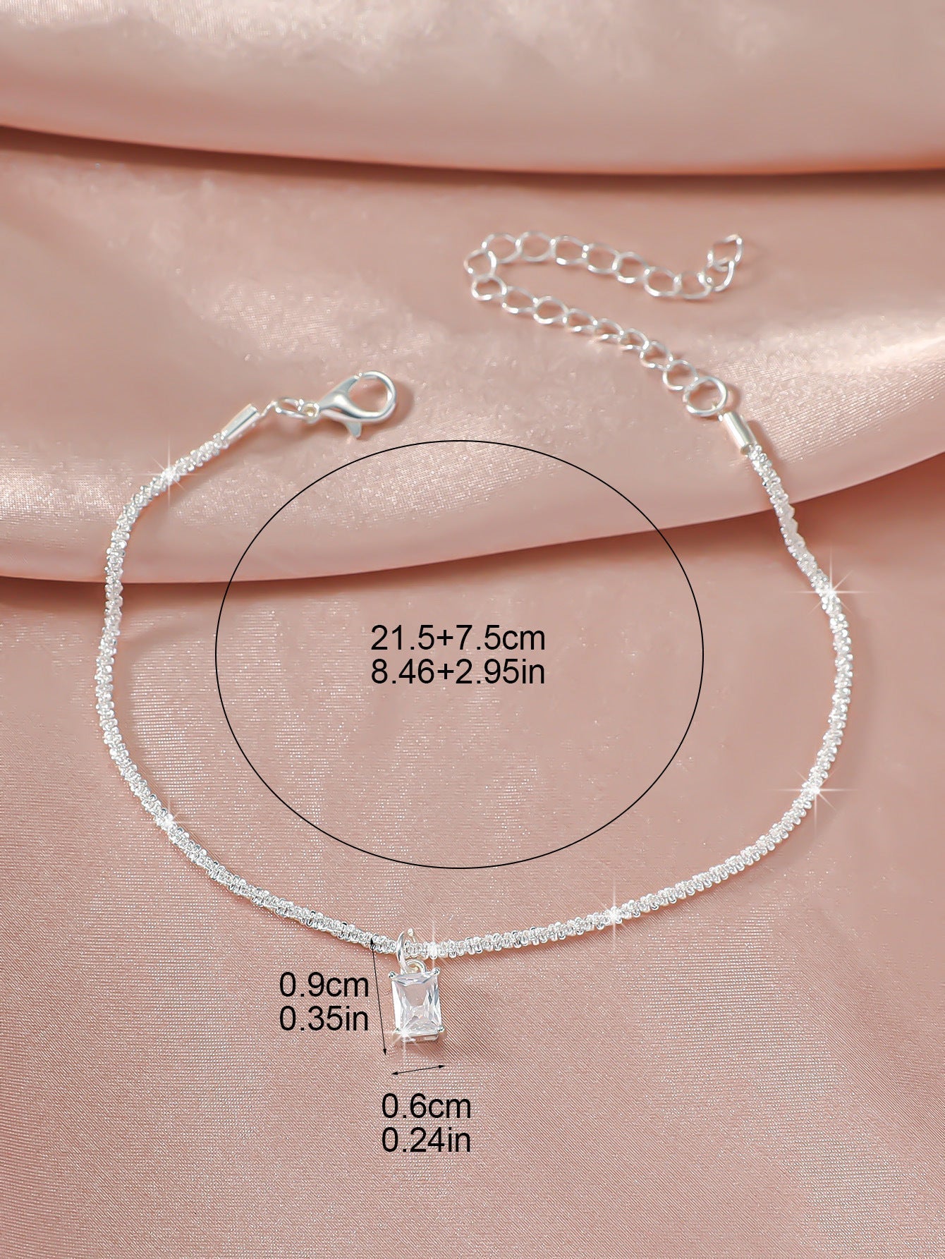 Simple Glitter Double Anklet