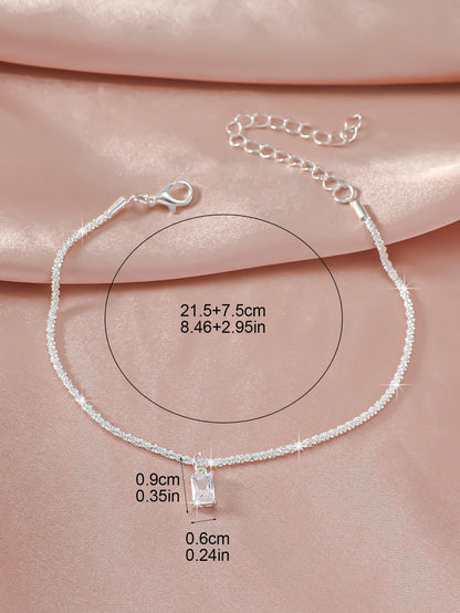 Simple Glitter Double Anklet