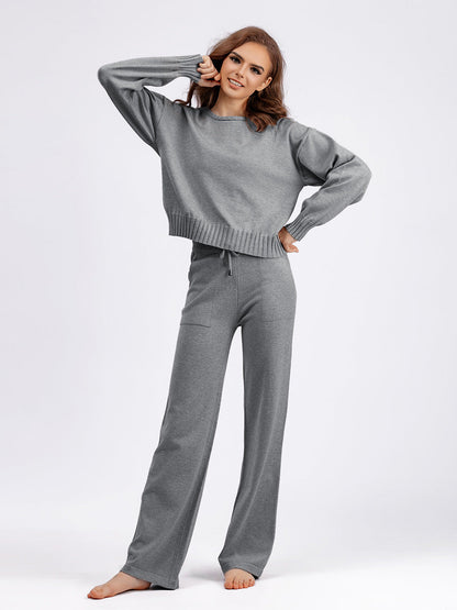 2+ Round Neck Simple Knit Sets