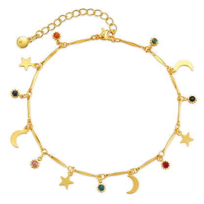 Star Moon Pendant Sweet Chain Anklets