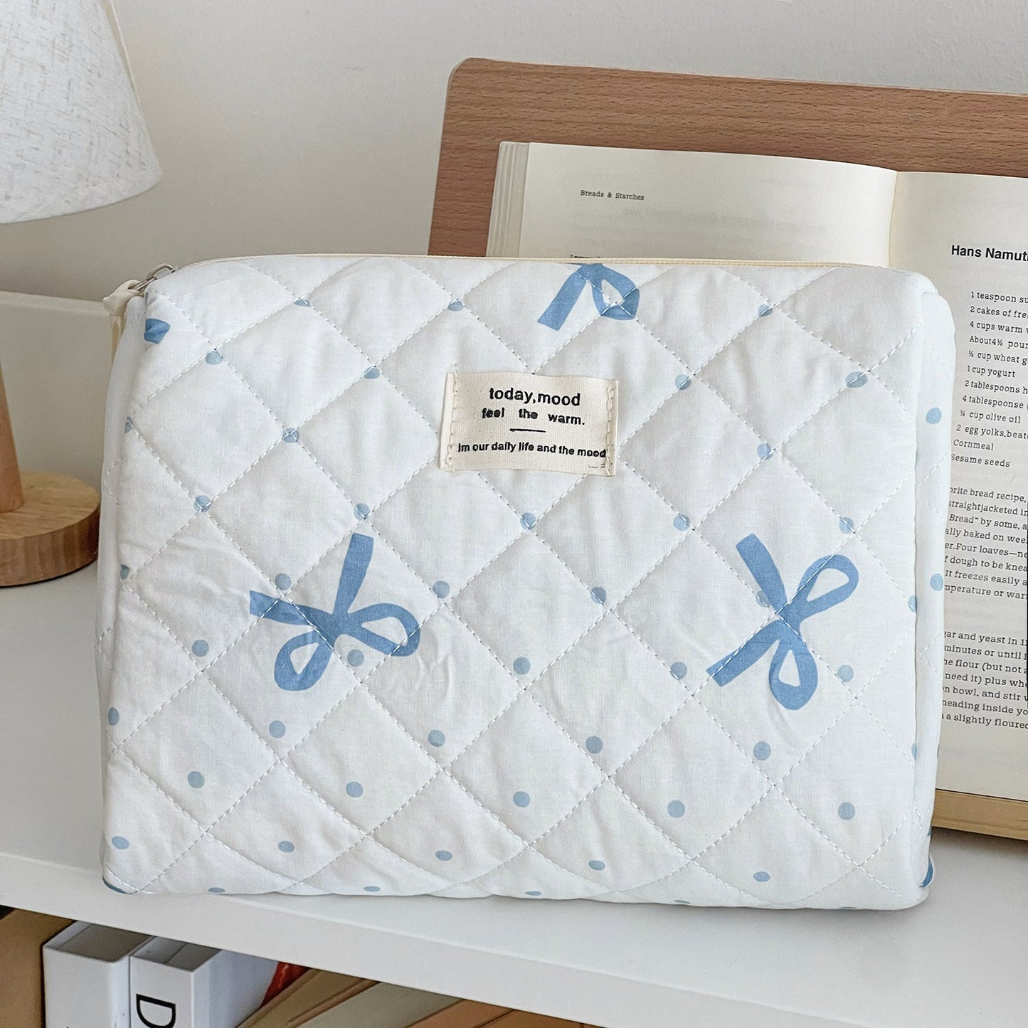 Bow Polka Dot Portable Make Up Bag