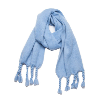 Simple Solid Color Tassel Scarves