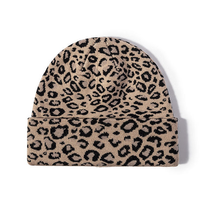 Leopard Print Outdoors Knit Beanie