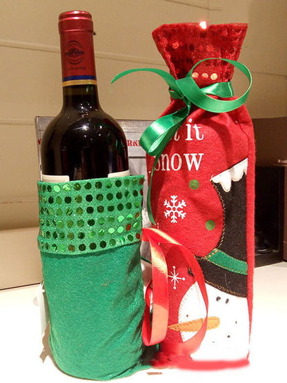 Christmas Decoration Wine Bags