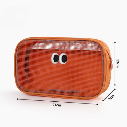 Cute Eyes Portable Mesh Cosmetic Bags