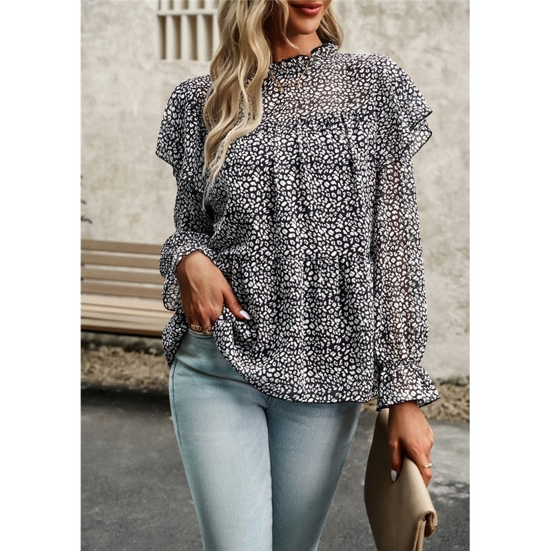 Lotus Lantern Sleeve Floral Shirt