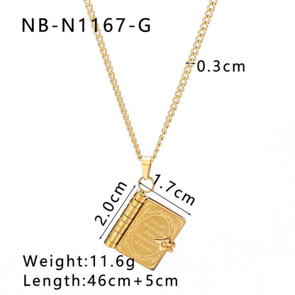 Simple Zircon Pendant Chain Necklace