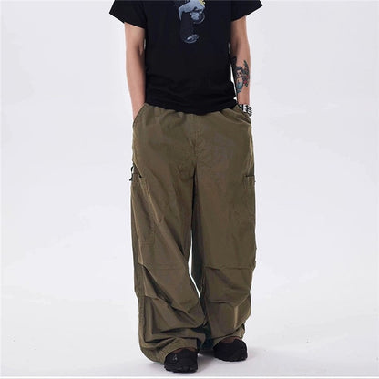 Drawstring Parachute Cargo Pants